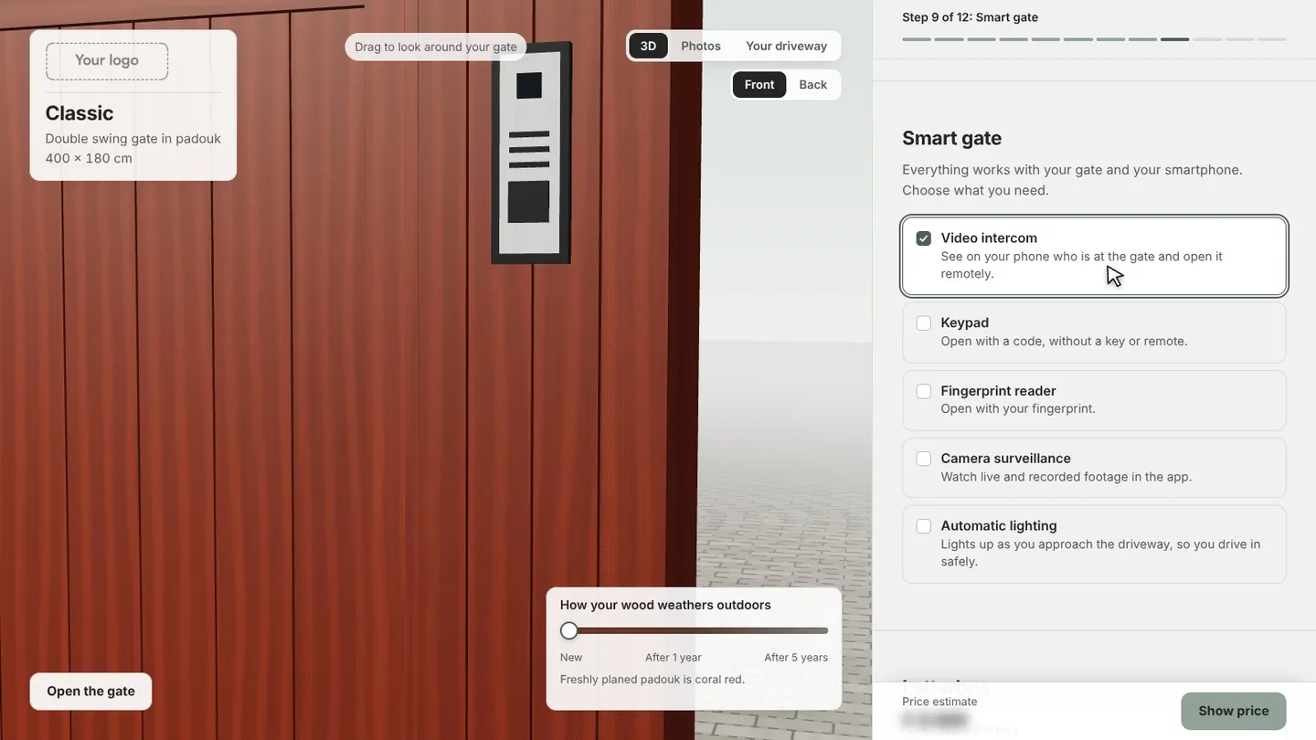 Zoomed in on a video intercom in a column